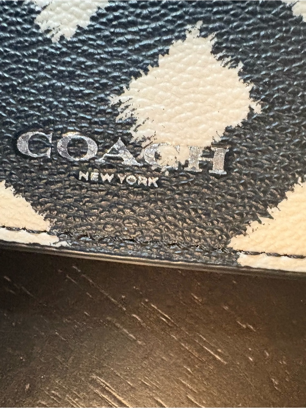 Coach Bleecker 50870 Black White Print Clutch - Picture 2 of 10